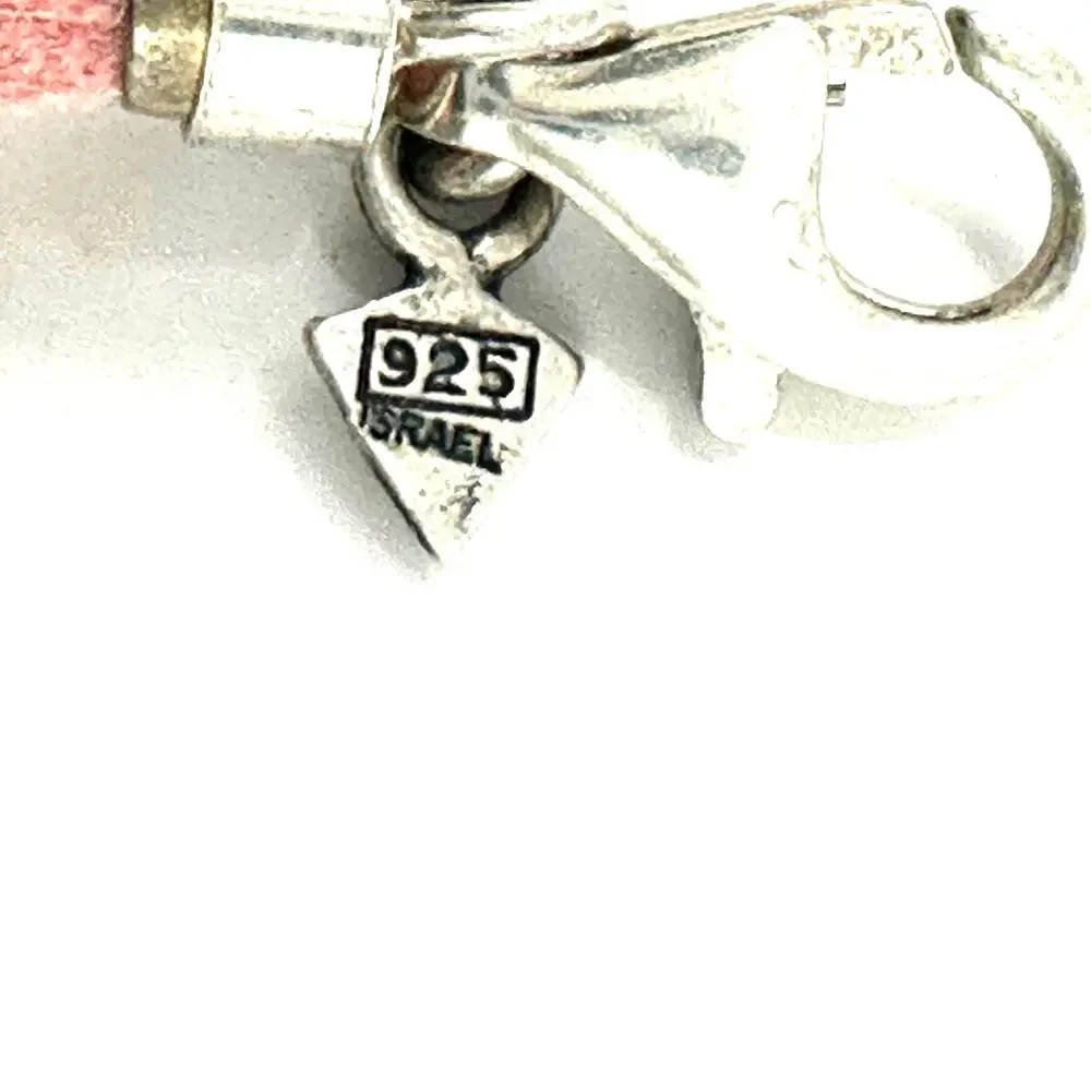 Silpada Israel Pink Cat Dog Sterling Silver Necklace Earring Set 925 Pet Jewelry